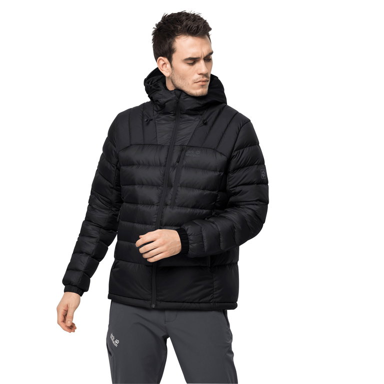 Jack Wolfskin Winterjacke North Climate (sehr warm winddicht, wasserabweisend) schwarz Herren